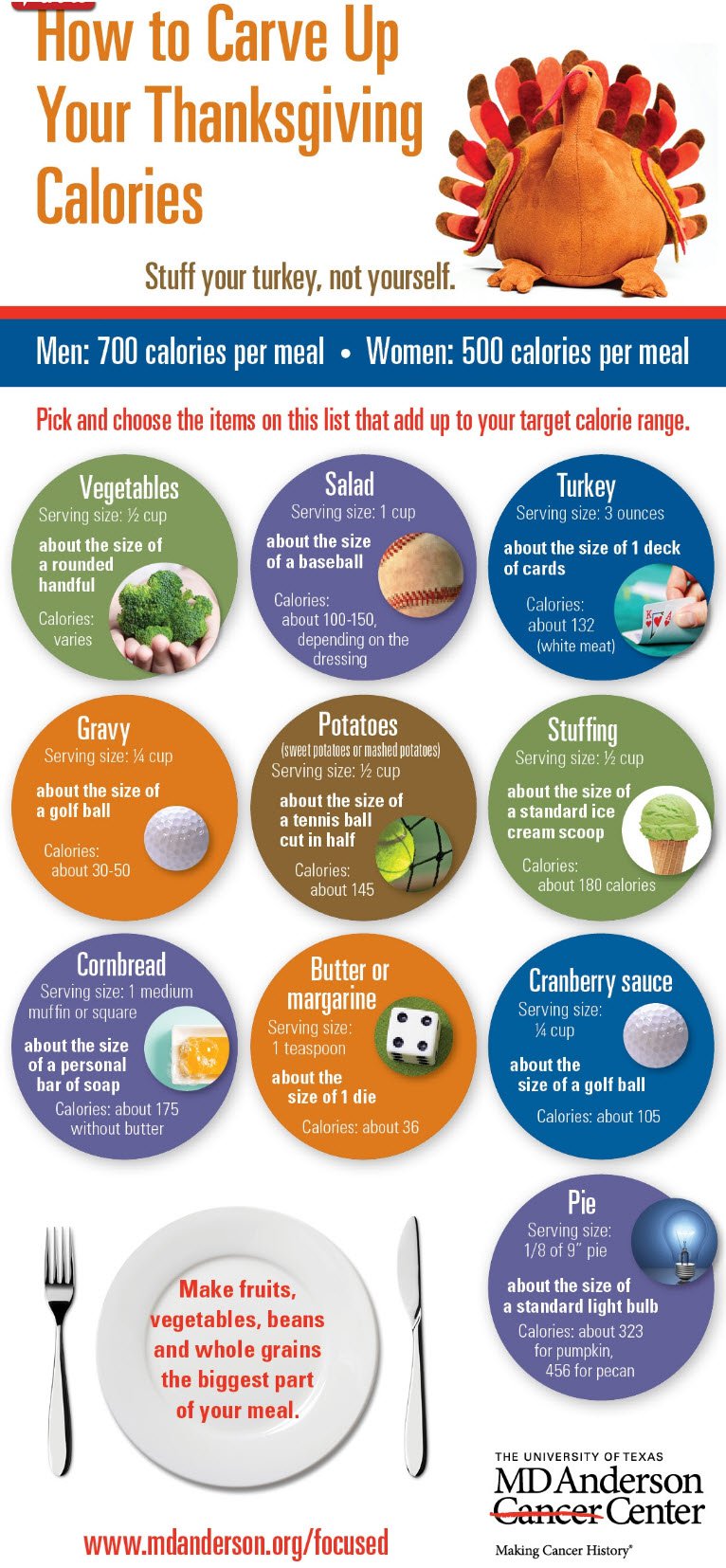 thanksgiving calories infographic